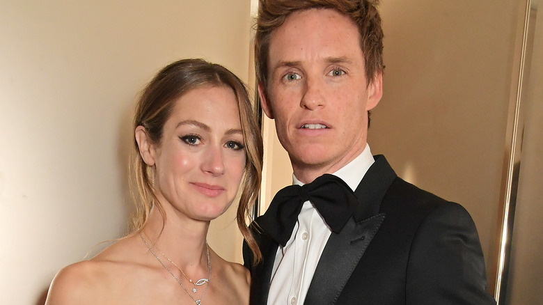 Hannah Bagshawe and Eddie Redmayne smiling