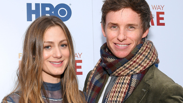 Eddie Redmayne and Hannah Bagshawe smiling