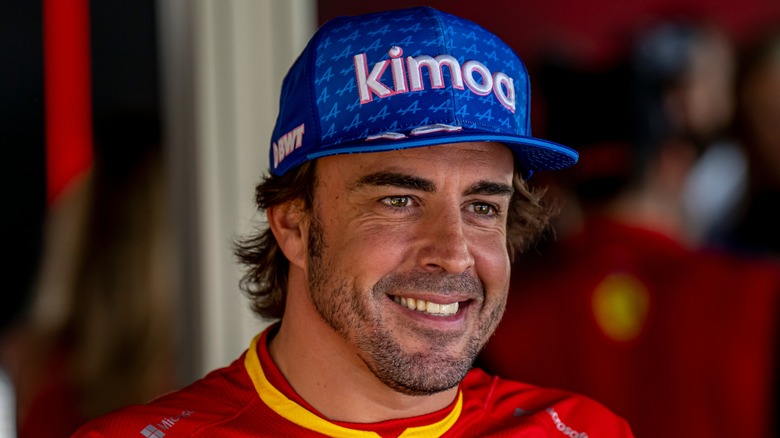 Fernando Alonso blue cap