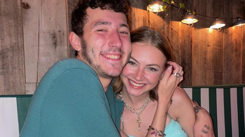 Frankie Jonas and Anna Olson hugging