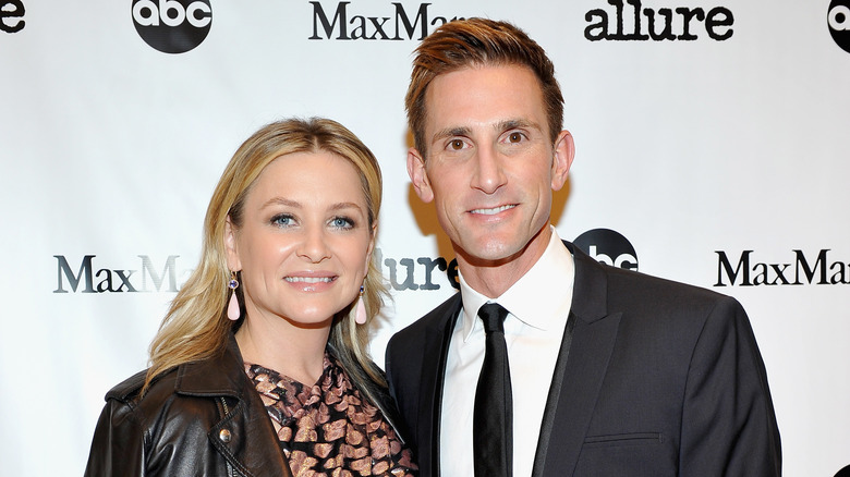 Jessica Capshaw, Christopher Gavigan posing