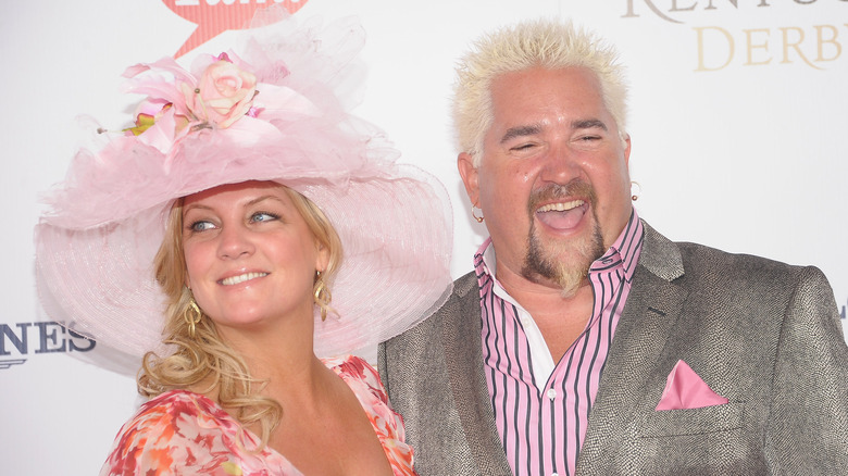Guy Fieri and wife Lori Fieri at the 138th Kentucky Derby in 2016