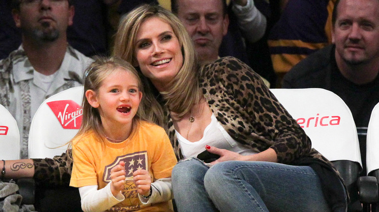 Heidi Klum with a young Leni Klum
