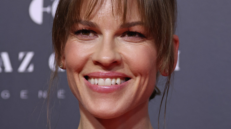 Hilary Swank with bangs