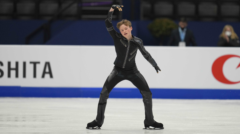 Ilia Malinin competing in event