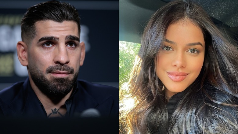 Split image of Ilia Topuria and Giorgina Uzcategui.