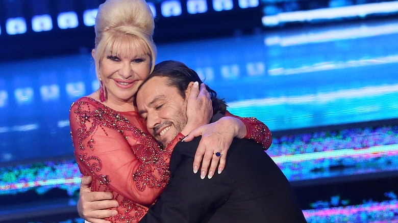 Ivana Trump, hugging Rossano Rubicondi on an Italian dance show in 2018