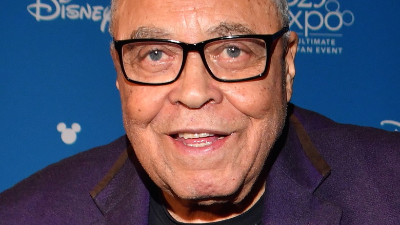 James Earl Jones doing a hand casting for Disney in 2019.