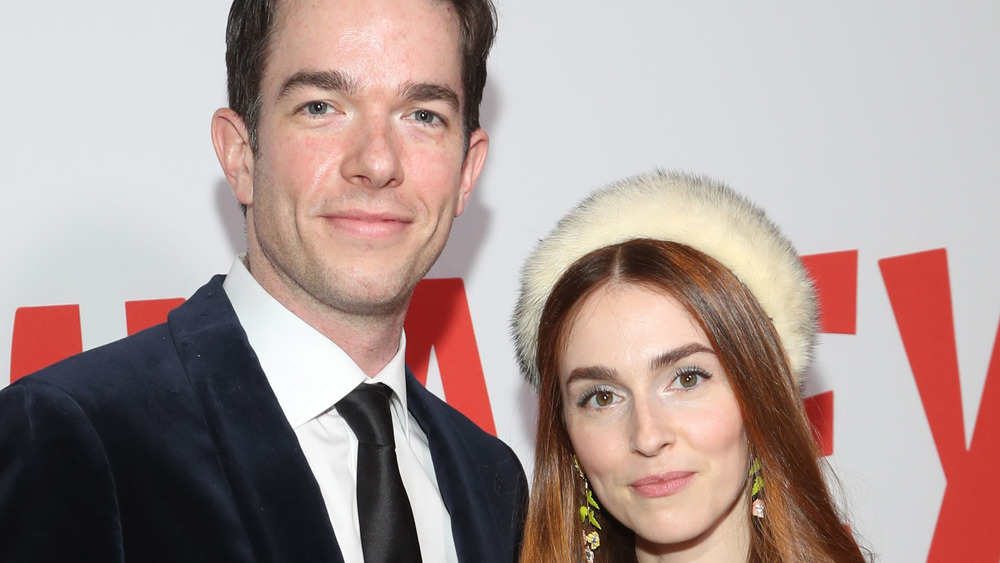 John Mulaney and Annamarie Tendler posing together