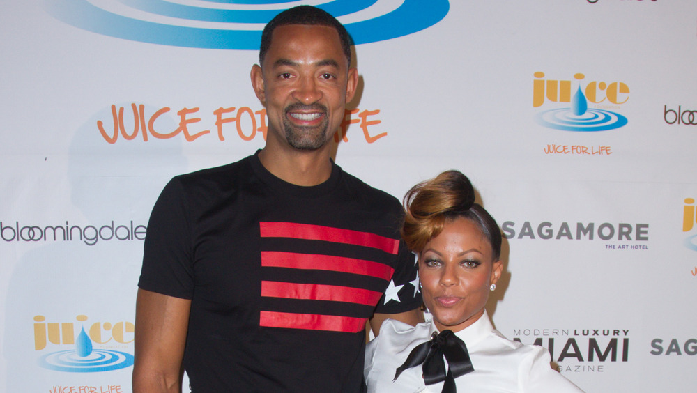 Juwan Howard and Jenine Wardally posing together