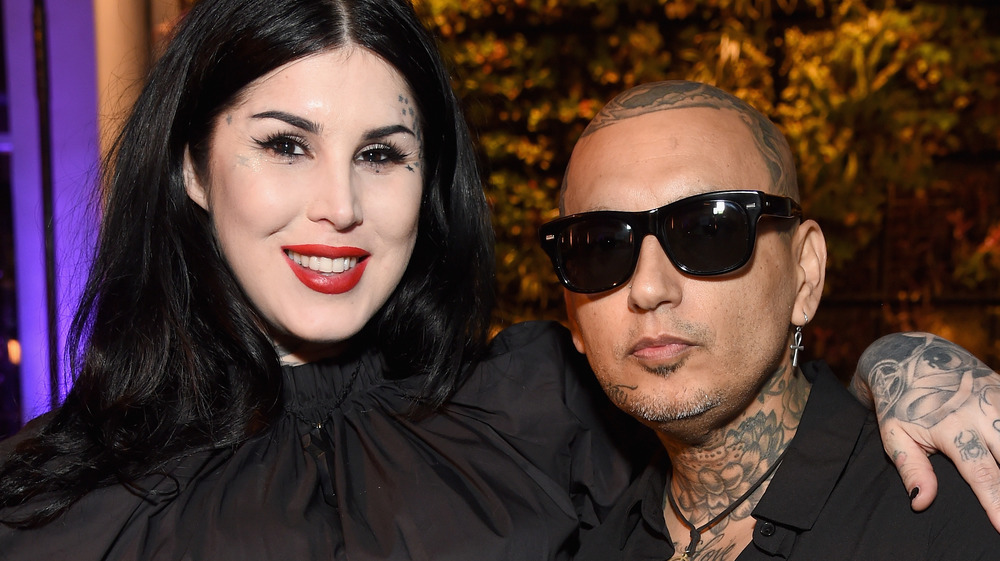 Kat Von D and Rafael Reyes, red carpet