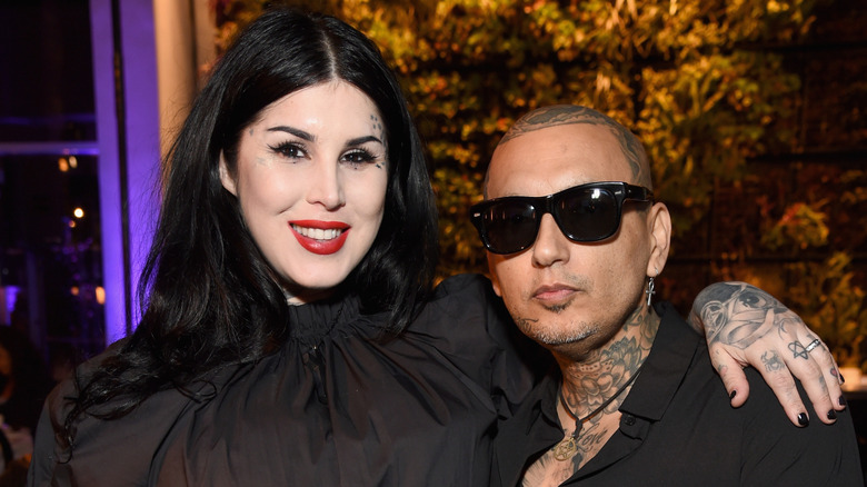 Kat Von D and Rafael Reyes, red carpet