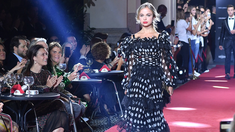Lady Amelia Windsor walking runway