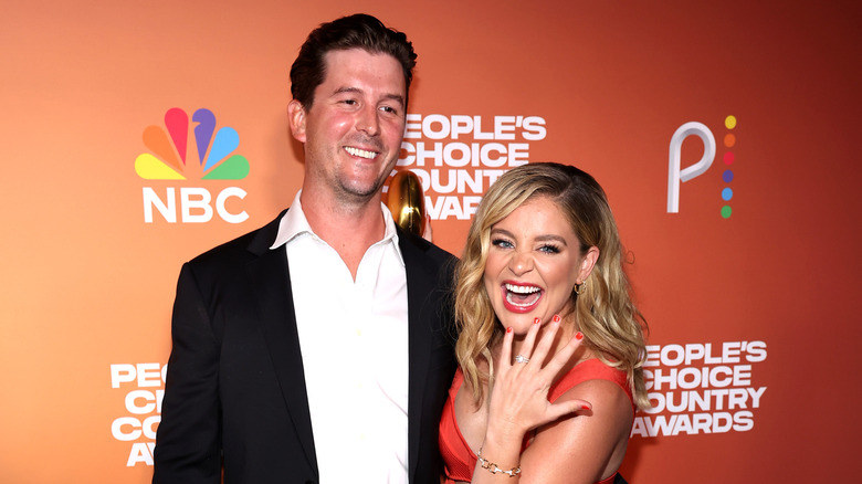 Lauren Alaina with fiance Cam Arnold on red carpet