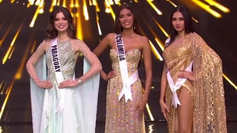 Nadia Ferreira competing in Miss Universe