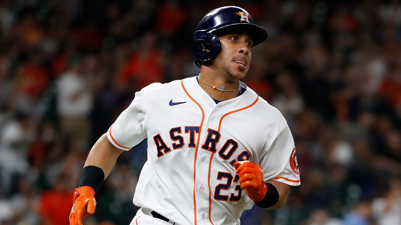 Michael Brantley playing baseball