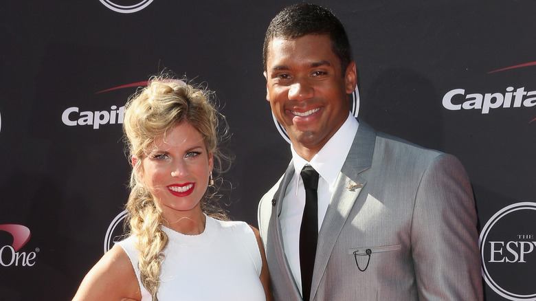 Ashton Meem and Russell Wilson on the red carpet