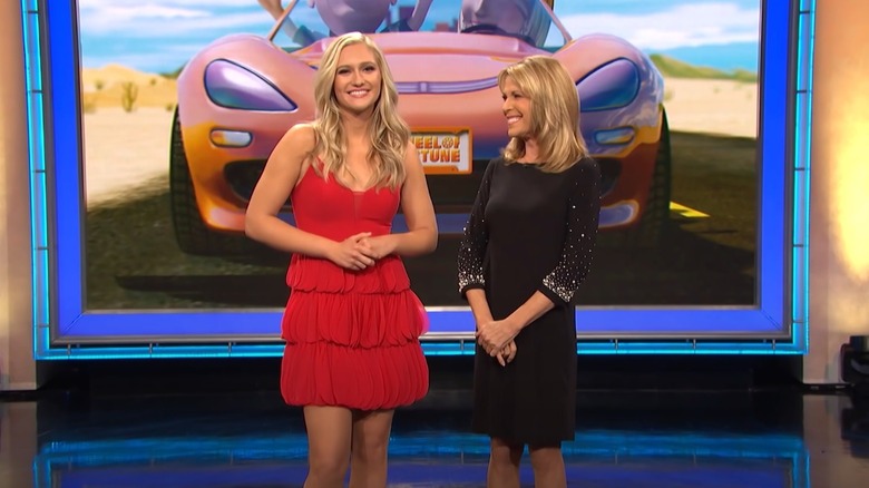Maggie Sajak and Vanna White on Wheel of Fortune