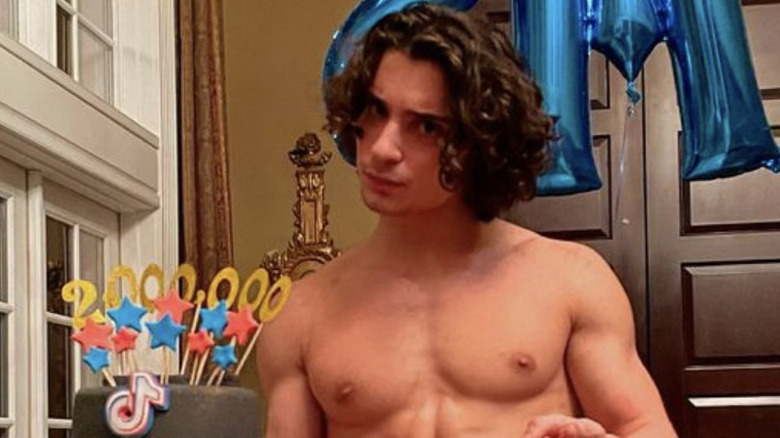 Peter celebrating getting 2 million followers on TikTok