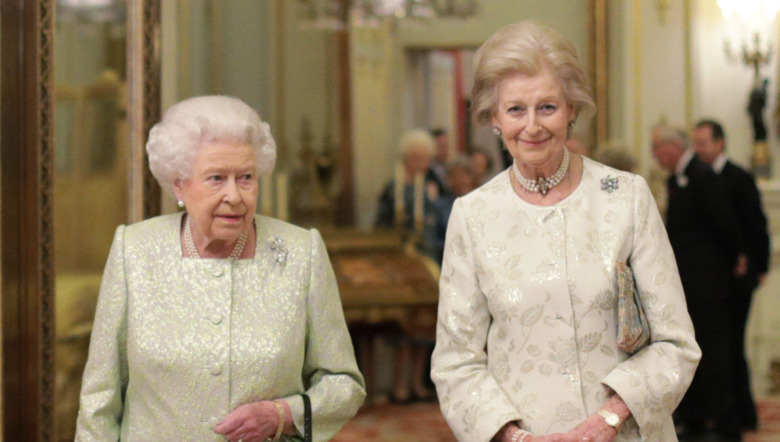 Queen Elizabeth II and Princess Alexandra, The Honourable Lady Ogilvy, smiling