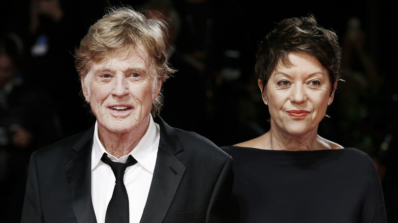 Robert Redford and Sibylle Szaggars attend an event