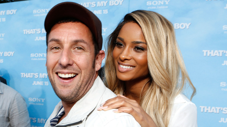 Ciara and Adam Sandler at premiere
