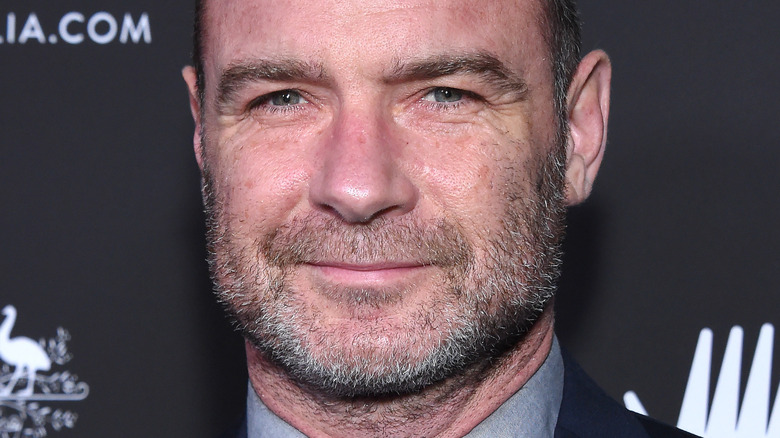 Liev Schreiber smiling on red carpet