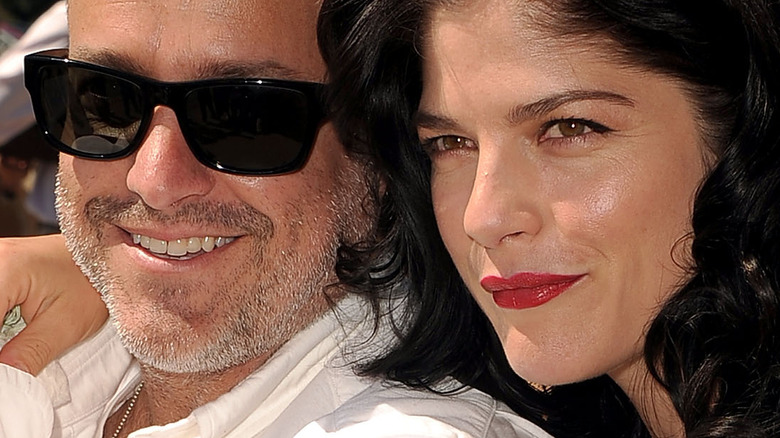 Jason Bleick and Selma Blair pose together