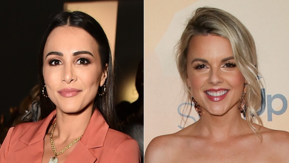 Andi Dorfman and Ali Fedotowsky smiling in split image