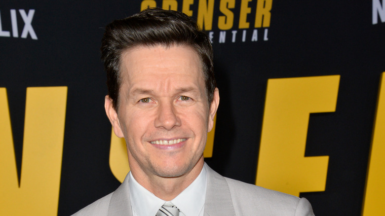 Mark Wahlberg smiling at movie premiere