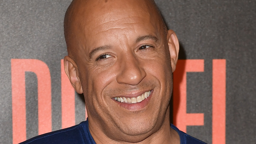 Vin Diesel smiling at the Bloodshot premiere 