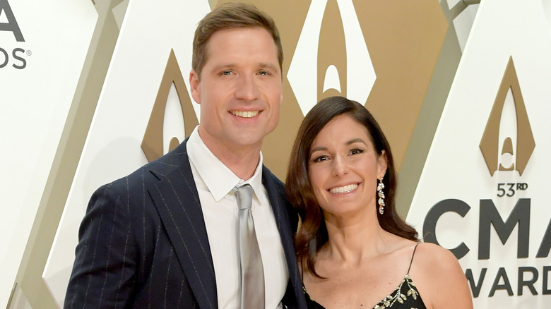 Walker Hayes and Laney Beville Hayes at an event 