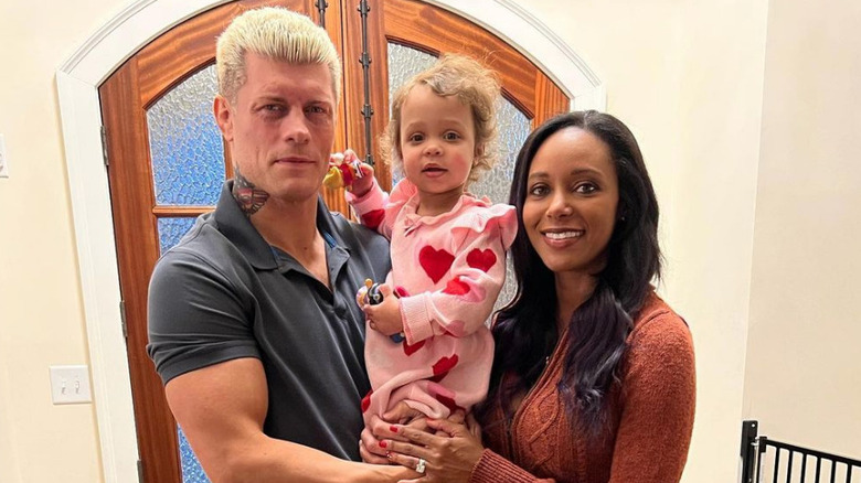 Cody, Liberty and Brandi Rhodes pose for a picture