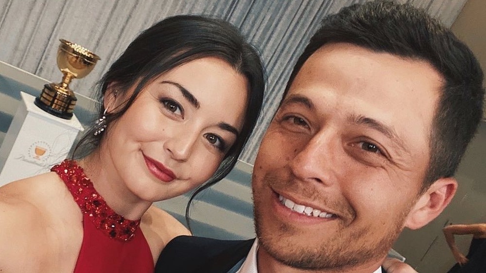 Xander Schauffele and Maya Lowe taking a selfie
