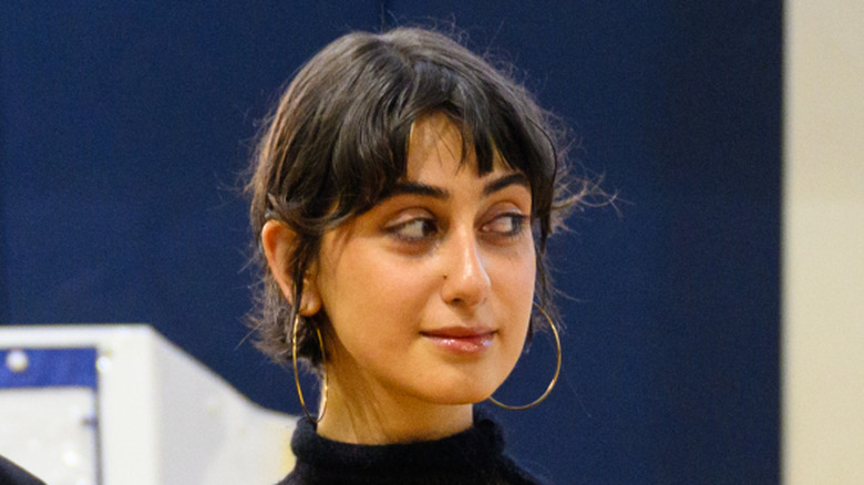 Rama Duwaji wearing hoop earrings