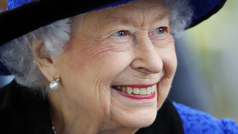 Queen Elizabeth smiling