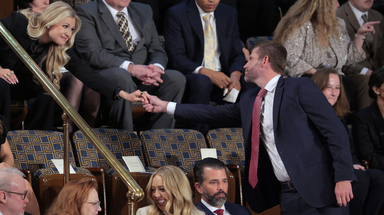 Erika Kirk, Eric Trump, Sierra Burns, Tiffany Trump and Donald Trump Jr. at the 2026 SOTU.