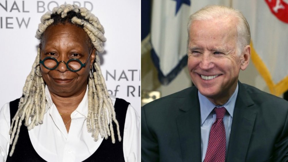 Whoopi Goldberg and Joe Biden