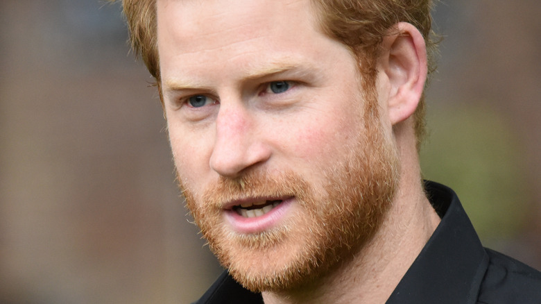 Prince Harry looking away