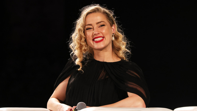Amber Heard smiles 