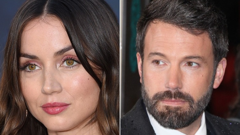 Ana De Armas and Ben Affleck posing