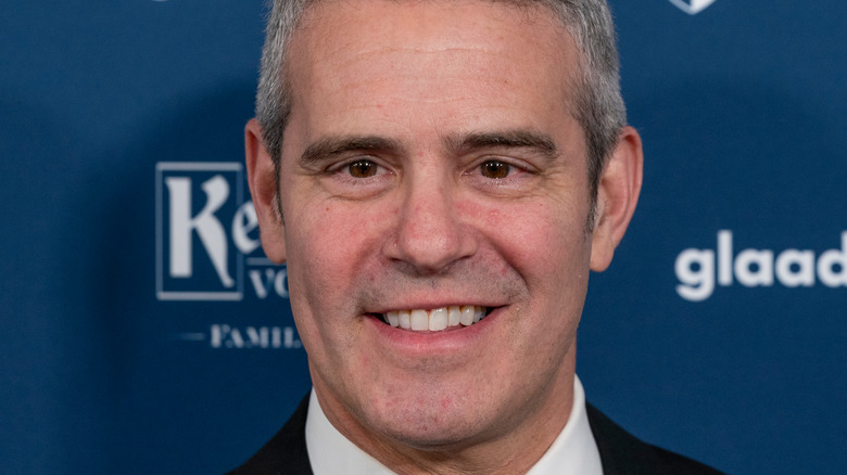 Andy Cohen smiles on the red carpet