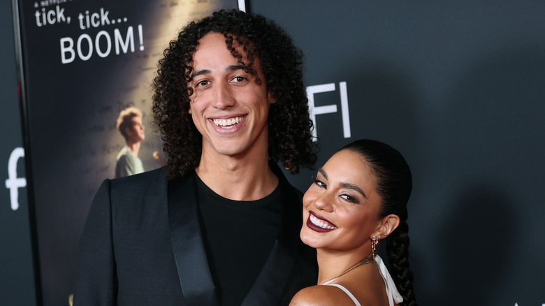 Vanessa Hudgens and Cole Tucker smiling