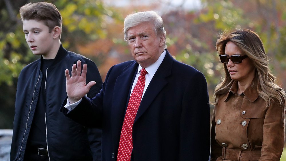 Barron, Donald, and Melania Trump