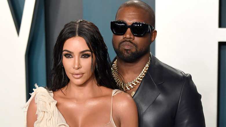 Kim Kardashian and Kanye "Ye" West pose