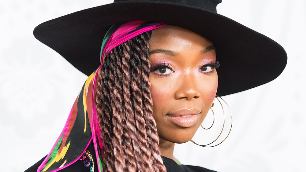 Brandy on red carpet