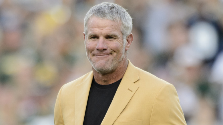 Brett Favre yellow blazer