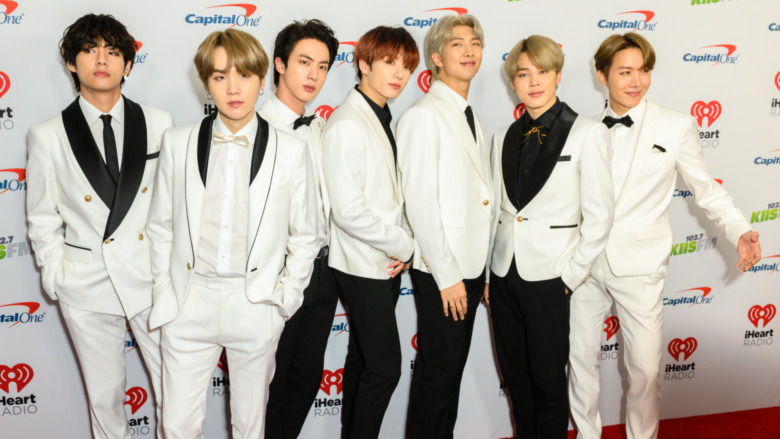 BTS posing on the red carpet