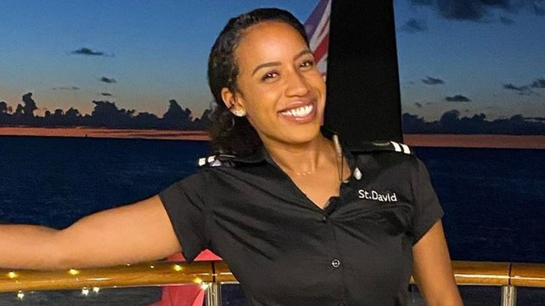 Alissa Humber smiling in her St. David uniform