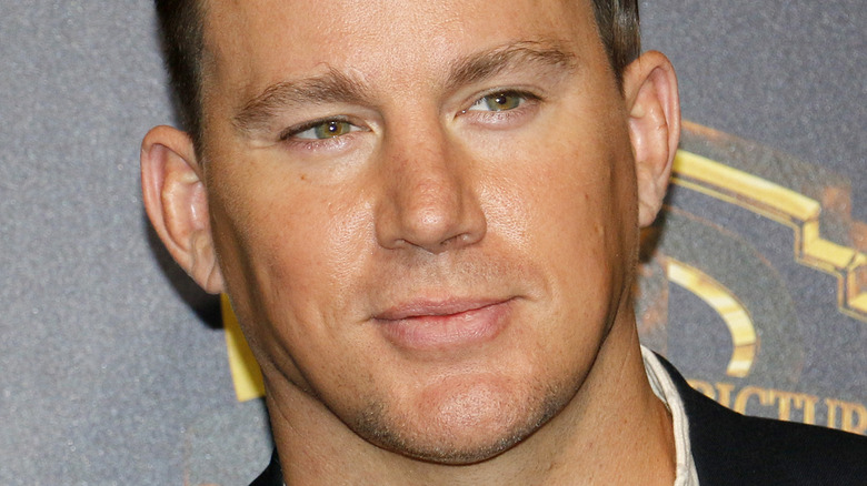 Channing Tatum poses movie premiere